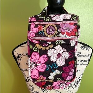 Vera Bradley Floral Pink and Black Women's Lunch Bag